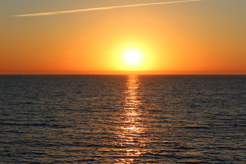 sunset over the sea