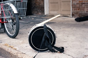 bicycle parked on the street