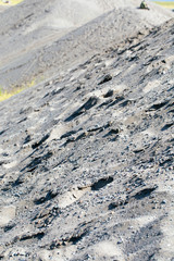Volcanic sand on the mountainside