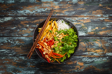Asian style noodles salad