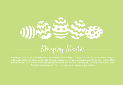 Green and White Easter Card Layout