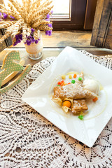 Delicious food and art