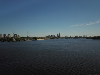 Fototapeta na wymiar Copter sity view panorama Moscow