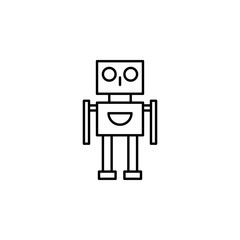 Robotics cyborg outline icon. Signs and symbols can be used for web, logo, mobile app, UI, UX