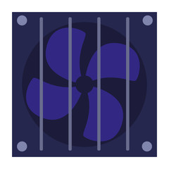 industrial fan isolated icon