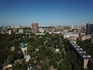 Obraz premium Panorama copter moscow sity view