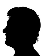 a man head silhouette vector