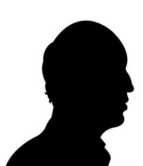 Obraz na płótnie Canvas a man head silhouette vector
