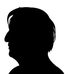 a man head silhouette vector