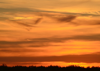 Beautiful view to the sunset 