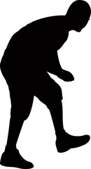 man walking silhouette vector