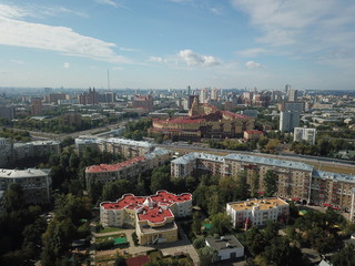 Fototapeta na wymiar Panorama sity copter moscow 