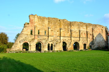 Ruins of medieval cistercian abbey in Transylvania