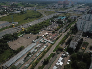 Fototapeta na wymiar Panorama sity copter moscow 