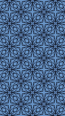 Ornate geometric pattern and abstract colored background