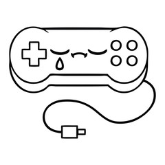 line drawing cartoon game controller
