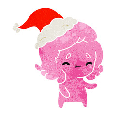 christmas retro cartoon of kawaii ghost
