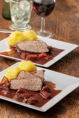 bayerisches Böfflamott mit Knödel