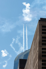 planes performing acrobatics in the sky