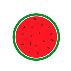 Drawing watermelon on a white background