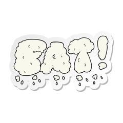 sticker of a cartoon fat symbol