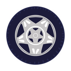 Obraz premium tire car wheel icon
