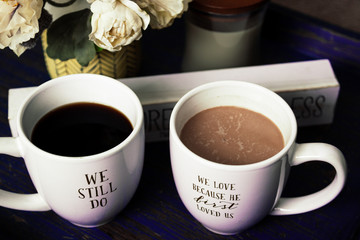Cups of Coffee: His and Hers