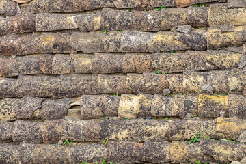 Tiled roof of old houses, Background for design texture
