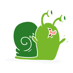 cartoon of a slimy snail