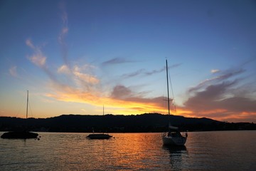 Park am Zürichsee in der schweiz im sommer