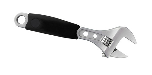 Adjustable wrench Isolated on white. Adjustable spanner.