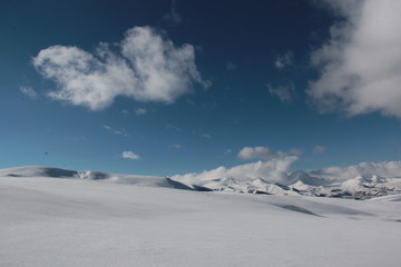 mountains and blue sky