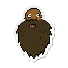 sticker of a cartoon bearded man