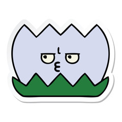 sticker of a cute cartoon water lilly