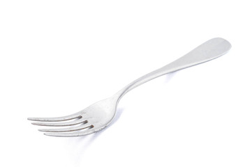 Antique military fork on a white background isolate