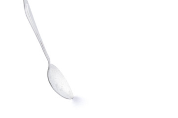 Antique military spoon on white background isolate