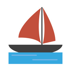 sailboat on the sea symbol