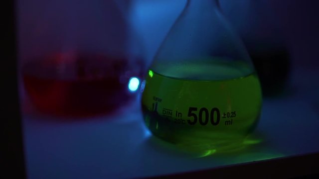 Green Beaker in Creepy Dark Lab