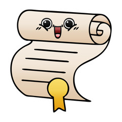 gradient shaded cartoon contract