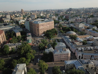 Panorama moscow sky copter