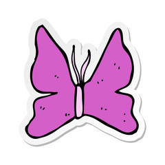 sticker of a cartoon butterfly symbol