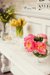 beautiful flowers and sweets