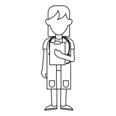 medical avatar cartoon black and white