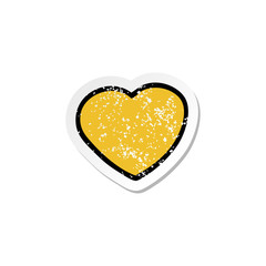 distressed sticker of a cartoon love heart