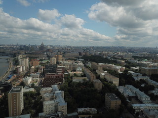 Moscow copter sky view