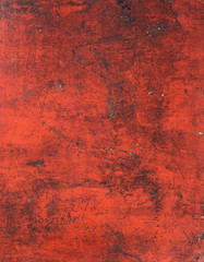 distressed red metal surface