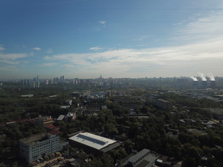 Moscow copter sky view