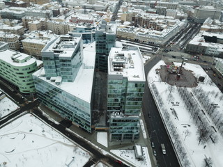 Moscow copter sky view