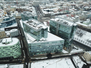 Moscow copter sky view