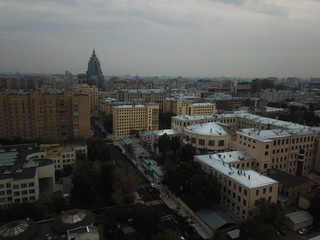 Moscow copter sky view